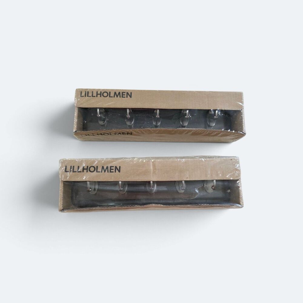 Vintage IKEA Lillholmen Hook Racks New In Box Brushed Stainless Set Of 2